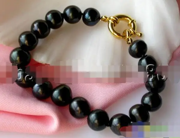 

FREE SHIPPING>>>@@ 3708 BLACK FRESHWATER CULTURED PEARL BRACELT