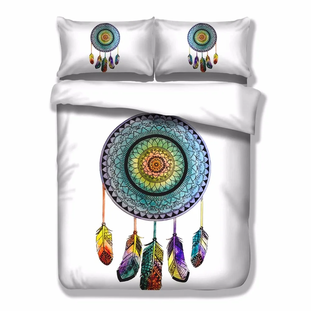 

hot sale dream catcher design twin king queen double bedclothes pillowshams duvet cover set bedding set
