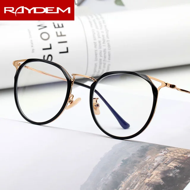 Cheap 2018 New Finished Optical Glasses Women blue light blocking glasses reading Computer Alloy Anti Blue ray Men Myopia eyeglasses 