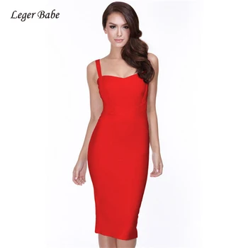 

New Summer Women Sexy Bandage Dress Spaghetti Strap Club Bodycon Night Out Party Dresses Midi Elastic Vestidos