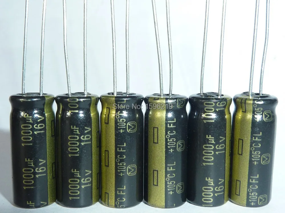 100pcs 1000uF 16V FL Series 8x20mm Low ESR Original 16V1000uF Audio