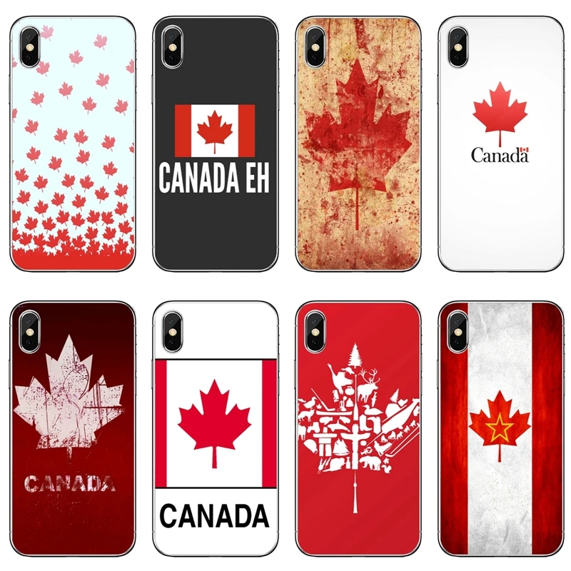 

Canada flag maple leafs Luxury For Samsung Galaxy S10 S9 S8 S7 S6 edge Plus Lite S5 S4 mini Note 9 8 5 4 TPU Soft phone case