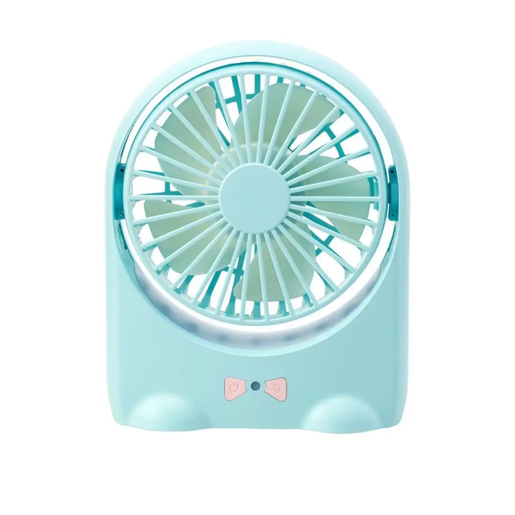 

Portable Handheld USB Rechargeable Fan Mini Table Fan With Night Light