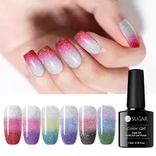 Новая мода блеск температура и изменение цвета УФ Гель-лак долговечный замачиваемый лак для ногтей Гель-лак для ногтей rosalind