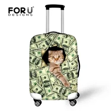 Забавный багажный чехол с принтом кошки, водонепроницаемый защитный чехол для чемодана 18 20 22 24 26 28 30 дюймов, эластичный чехол из эластичной ткани