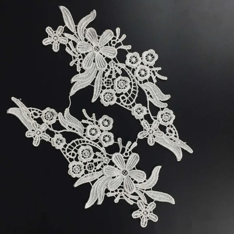 White Floral Lace Collar Fabric Trim DIY Embroidery Neckline Applique Sewing Craft Scrapbooking BW103 | Дом и сад