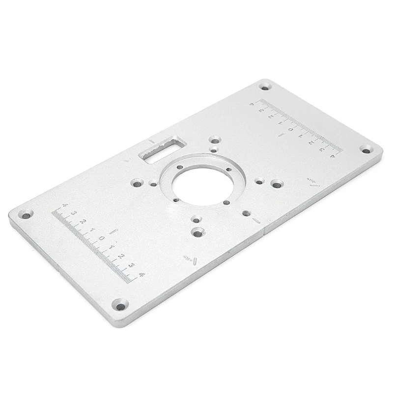 

700C Aluminum Router Table Insert Plate + 4 Rings Screws For Woodworking Benches