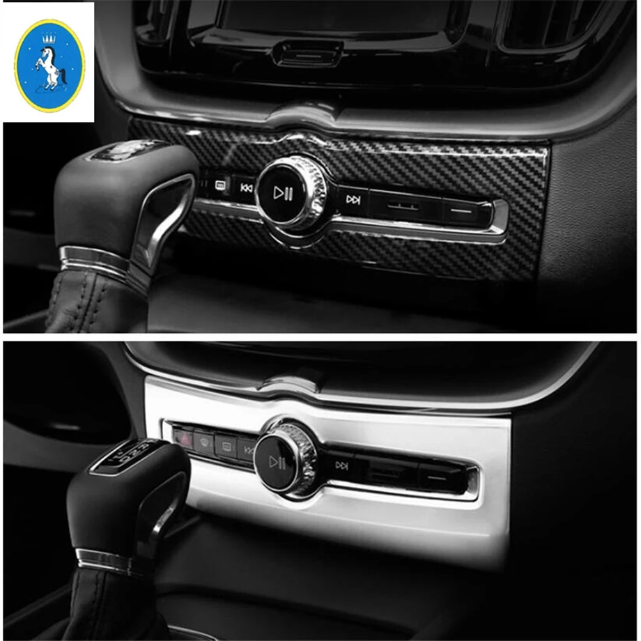 

Yimaautotrims Auto Accessory Central Control Air Conditioning Button Frame Cover Trim 2 Colors Fit For Volvo XC60 2018 2019 ABS