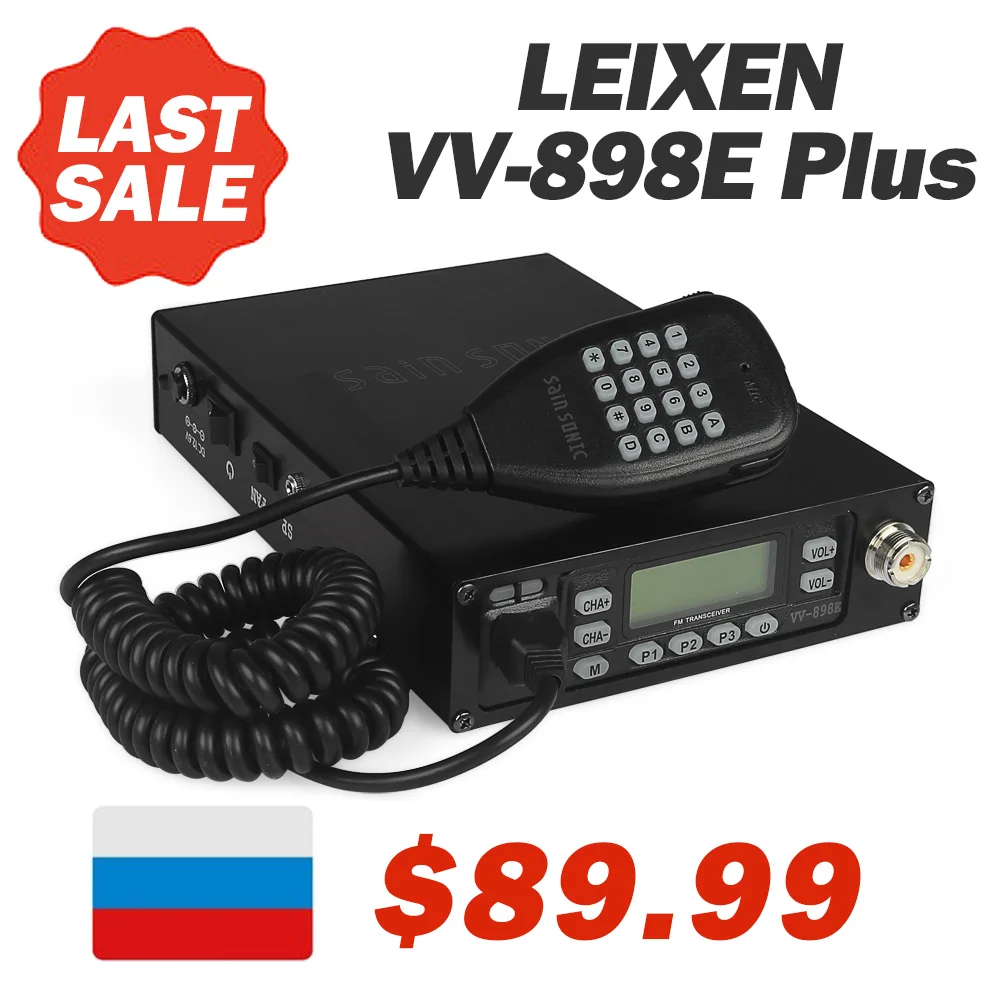 

LEIXEN VV-898E Plus Two Way Radio Dual Band 20W / 25W Transceiver VHF/UHF 136-174/400-470 MHz Mobile Car Radio Walkie Talkie
