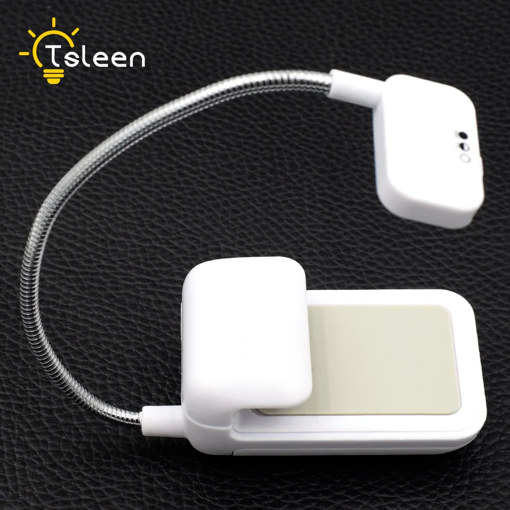 

Cheap TSLEEN Portable Lamp Flexible Mini Clip On Reading Light Camping Lamp For Amazon Kindle Arm Stand Bright book light lamp