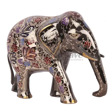 

Brass 8.3" Elegant Elephant Trunk Statue Lucky Figurine Gift & Home Decor