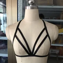 Черный жгут клетка бюстгальтер Harajuku Средства ухода за кожей жгут ручной работы сексуальное рабство белье Жгут Бюстгальтер бондаж
