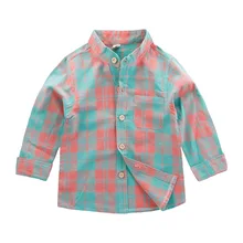 Клетчатый хлопковый свитшот для мальчиков, новинка года, весенне-осенняя блузка с длинными рукавами, Детская рубашка, верхняя одежда для мальчиков, детская одежда