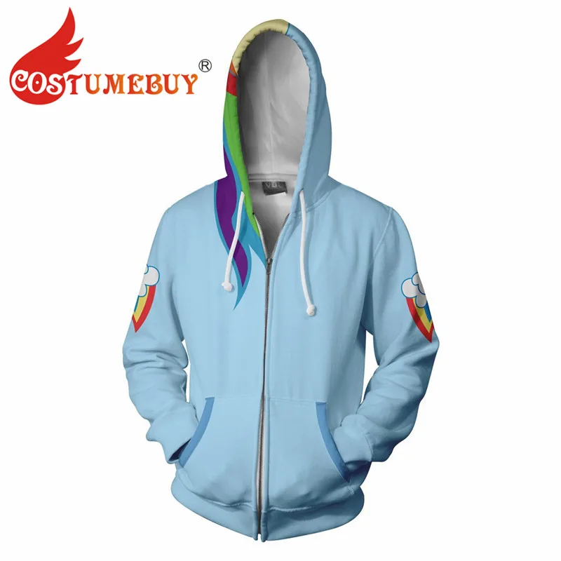 

CostumeBuy Little Pony Cosplay Hoodies Jacket Coat Top Cotton Zipper Casual Outwear Hood Sweatshirt Costume L920
