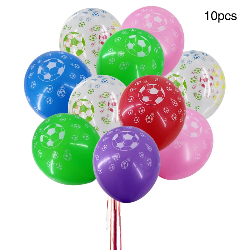 NATASIA 10 шт./лот 12 дюймов футбол с принтом шар ярких цветов 12 дюймов 2,8 г вечерние украшение шар детские игрушки - Цвет: set 1