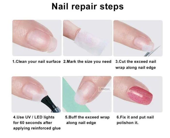 1pc Nail Silk Wrap Nail art Repair Fiberglass Self Adhesive tape Strong Protect Sticker for polish UV Gel Manicure tools 4