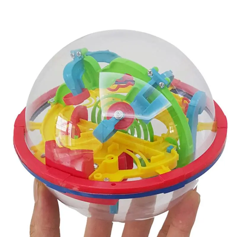Красочная игра Лабиринт мяч 3D развивающая игрушка мяч с 100 сложными барьерами шар-лабиринт детская головоломка обучающая игрушка