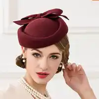 Women Fedoras Wool Hat New Female Nobles Hat Women Wool Vintage Cap Small British Banquet Cap