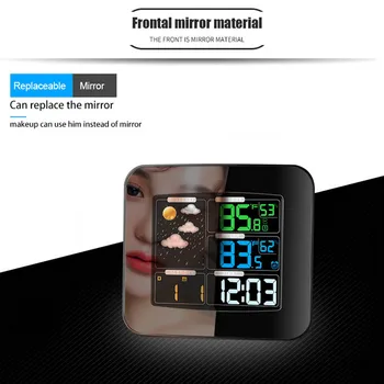 

Digital Color Wireless Weather Station with Clear LCD Humidity Dual Alarms Thermometer JDH99