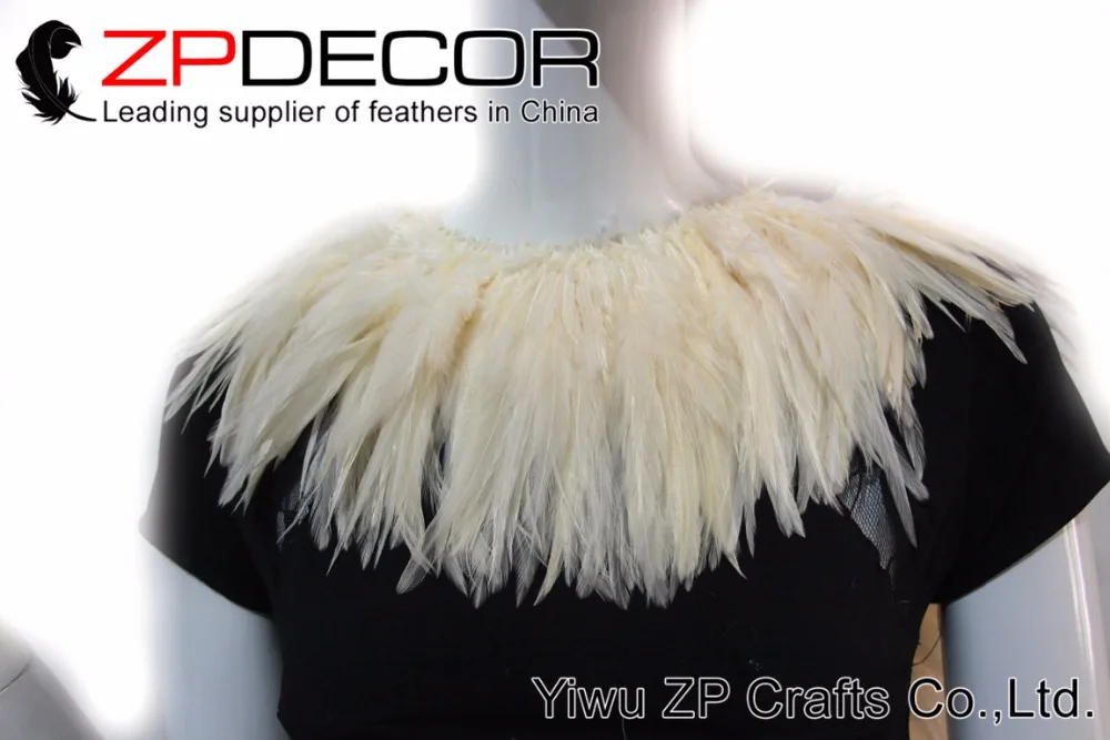 Zpdecoration перья 4 6 дюймов 700 800 шт/пачка пушистые Natrual крем седло для петуха натянутые