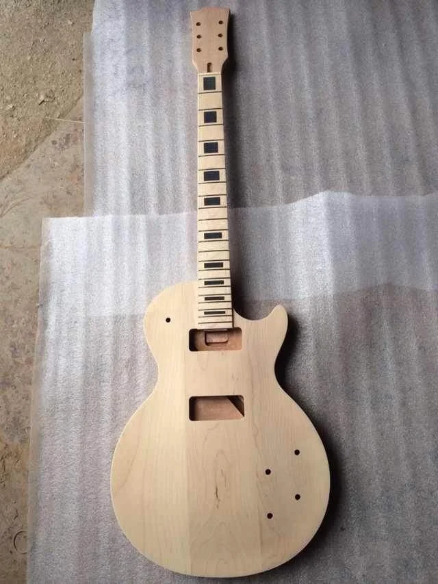

grade Unfinished electric guitar body with neck , One set of guitar
