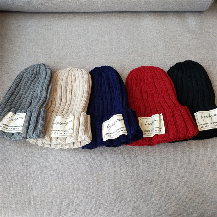 2018 Patch Wool Hat Autumn And Winter Warm Knit Student Hat Tide Men And Women Cold Cap Pullover Cap Pointed Hat ACI89 (13)