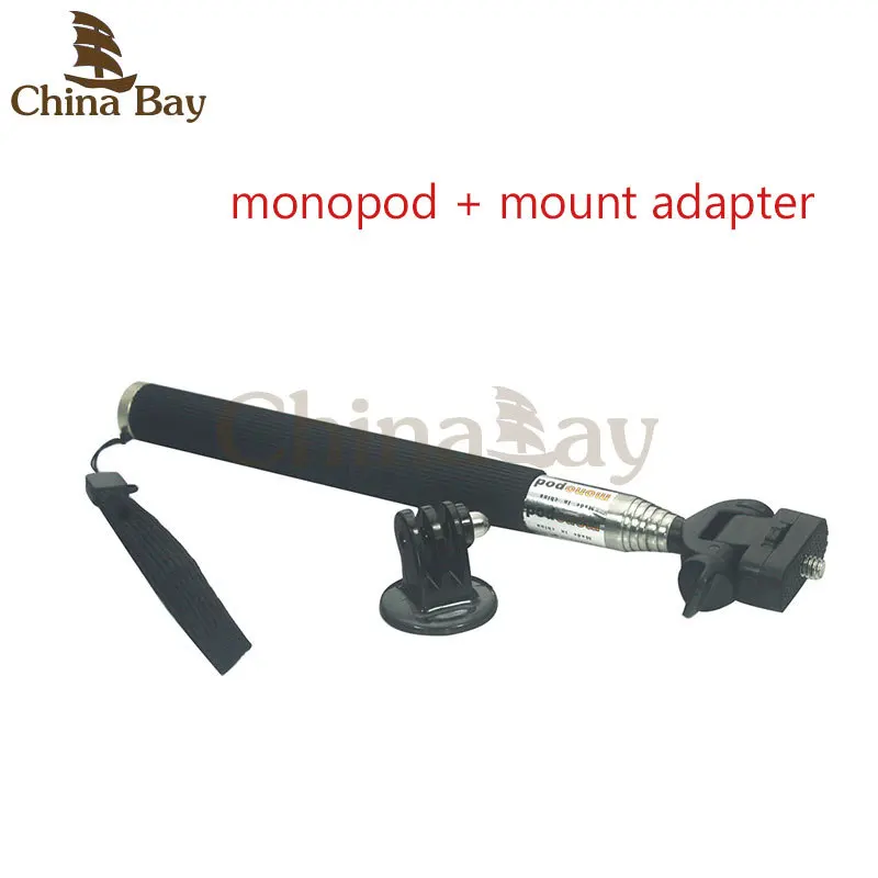 

2014 new gopro pole Extendable Aluminum Telescoping Handheld Monopod with mount adapter for GoPro Hero 1/ 2/ 3 Camera