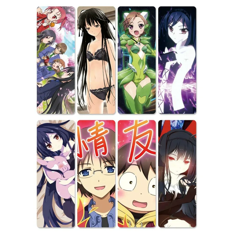 8 шт./лист новый экологичный Accel World аниме закладки ПВХ пластиковые закладки непромокаемые прозрачные детские Мультяшные закладки