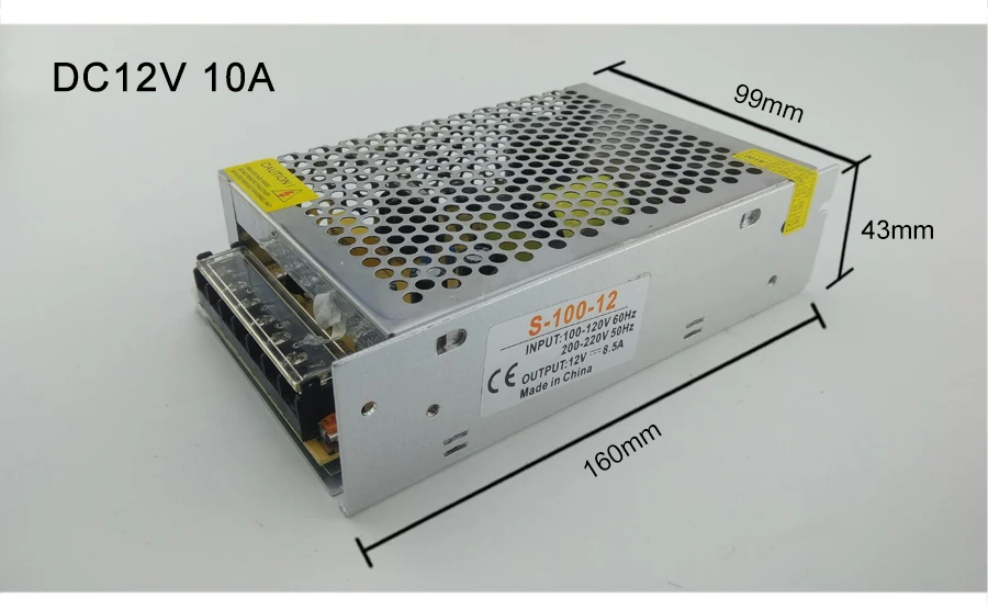 DC12V 2A 3A 5A 10A 12.5A осветительные трансформаторы светодиодный драйвер адаптер питания AC110V-220V для светодиодной ленты Выключатель света питание