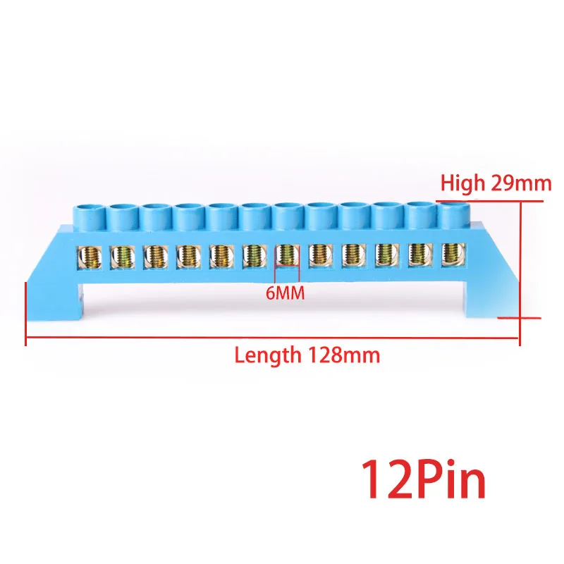 1 шт. мост дизайн нулевой линии клеммный блок разъем синий зеленый 4-12Pin винт Латунь Заземление полосы земли и нейтральный