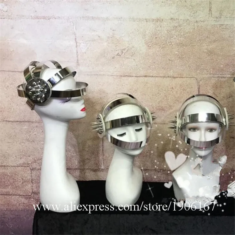 Costume futuristic technology business performance silver jumpsuit gogo DS dance team party space suit0