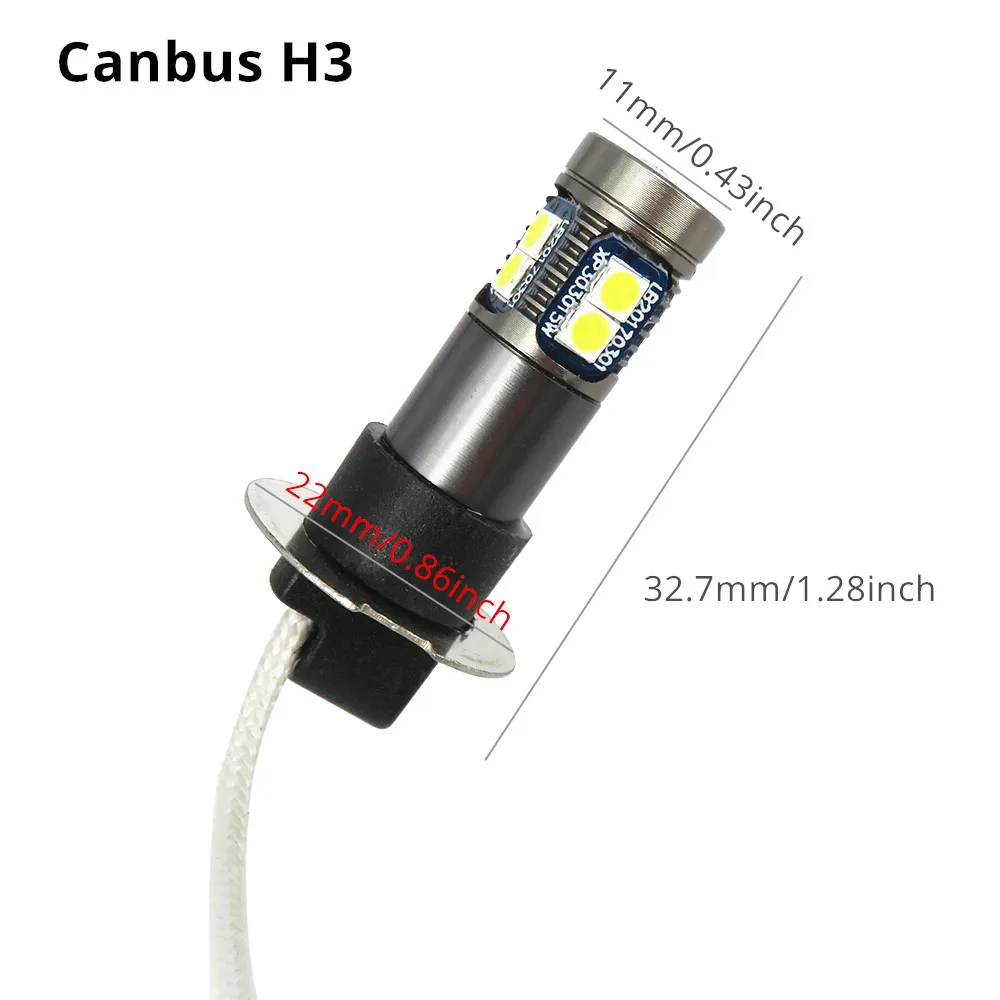 WLJH 2x Canbus Авто свет светодиодный T10 W5W T15 921 T20 7440 1156 Ba15s H3 H27 881 внешний свет H3 противотуманные лампы T15 обратный светодиодный