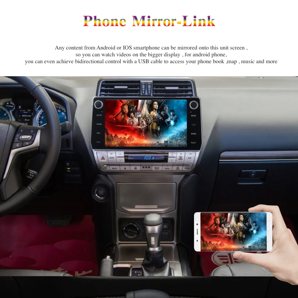 Excellent Android 9.0 Car Radio 2 Din GPS Navi for Toyota prado 2018 2019 canbus PX6 DSP IPS HDMI output 4Gb+64Gb RDS WIFI RDS USB carplay 6