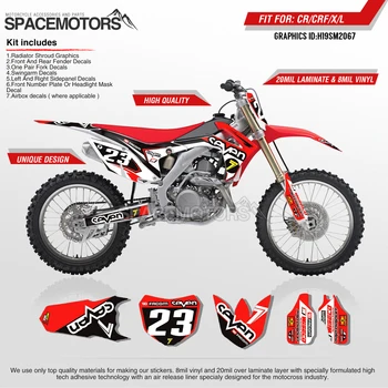 

MotoSpace Customized Team Graphics Backgrounds Decals 3M Custom Stickers For Honda CRF250R 2010-2013 CRF450R 2009-2012 067