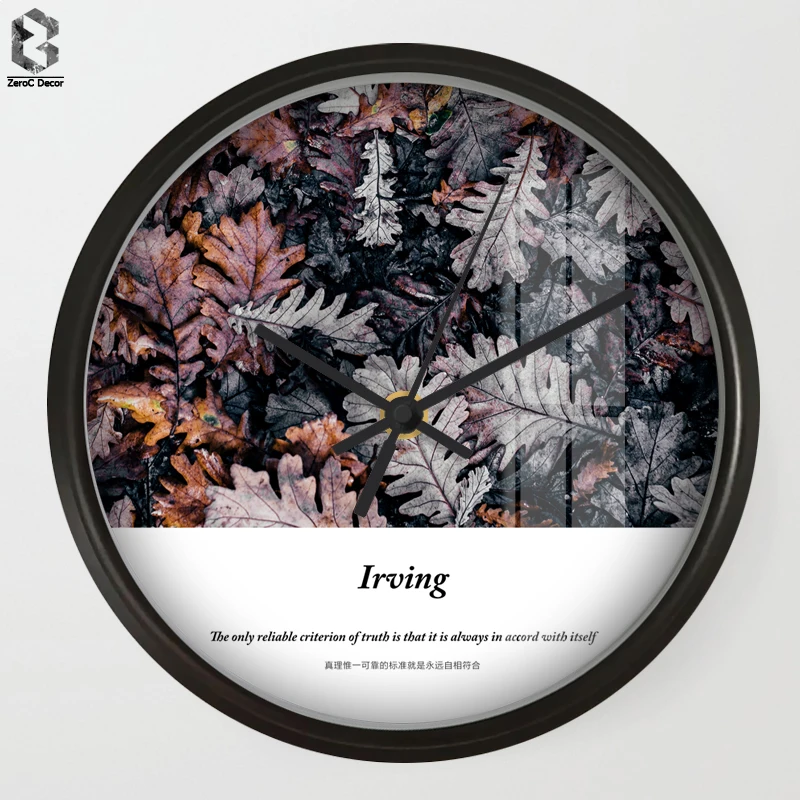 

Chic Art Wall Clock Forest For Living Room Wall Decor, Table Decorative Mute Quartz Clocks Scandinavia Saat Home Decoration