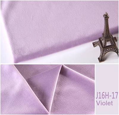 ESSIE HOME 140 см мягкая бархатная велюровая ткань, плюш, скатерть, обивка, ткань для штор, нежный пастельный цвет - Цвет: Violet