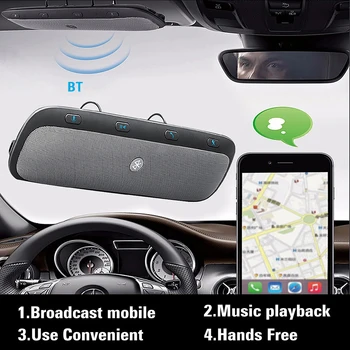 

Multifunctional BT3.0 Wireless Car Hands-free Multipoint Handsfree Speakerphone Speaker Kit