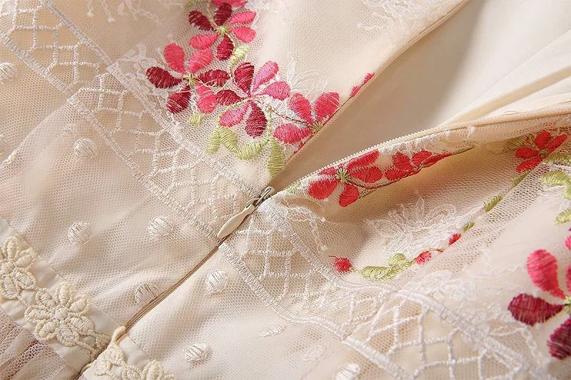 Новейший модный дизайн весна лето Свадебные вечерние женские длинные платья женское платье макси в горошек с цветочной вышивкой
