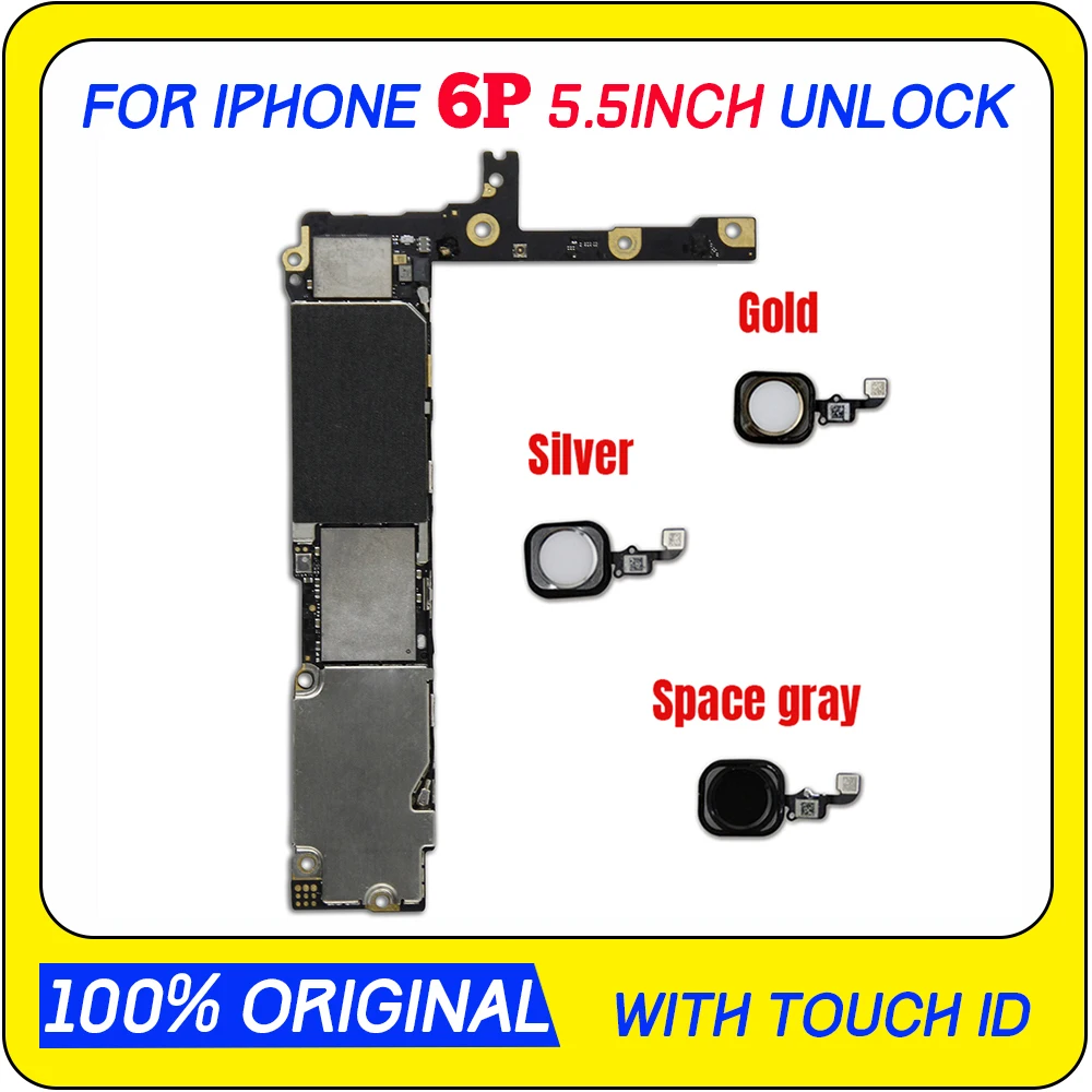 

for iphone 6 plus Motherboard 16gb / 64gb / 128gb Original unlocked With Touch ID/without Touch ID,for iphone 6Plus Mainboard