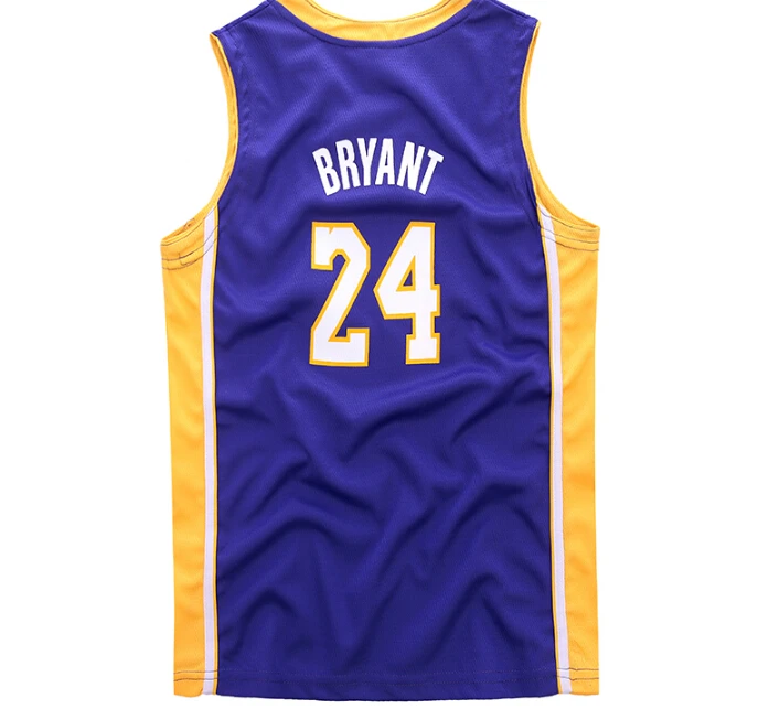 Lakers BRYANT #24 White Kids NBA Jersey