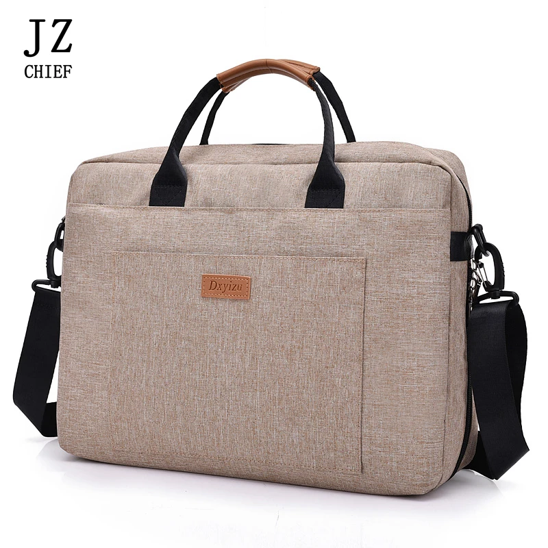 JZ CHIEF Fit 16" Laptop Bag For Women Handbag Men Computer Bag Canvas