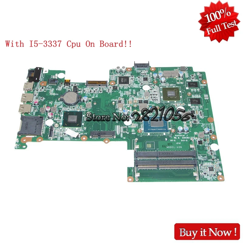 Nokotion материнская плата DA0U36MB6D0 для hp Pavilion Sleekbook 15 B ноутбука SR0XL I5 3337U GeForce 630M