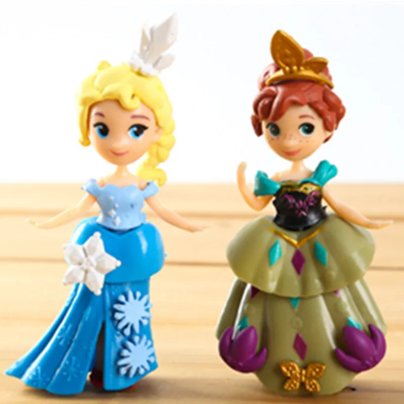 Disney Frozen 5 шт./лот мультфильм принцесса Анна Эльза Kristoff Sven Olaf ПВХ фигурка игрушки