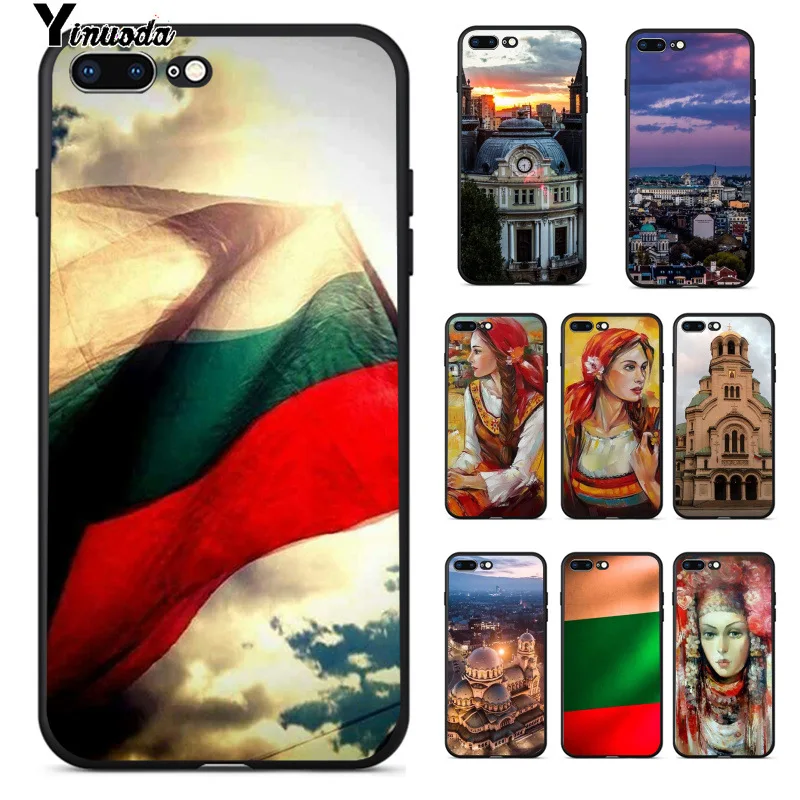 Мягкий чехол Yinuoda из ТПУ с изображением флага Болгарии для iPhone 8 7 6 6S Plus 5 цветов SE XR