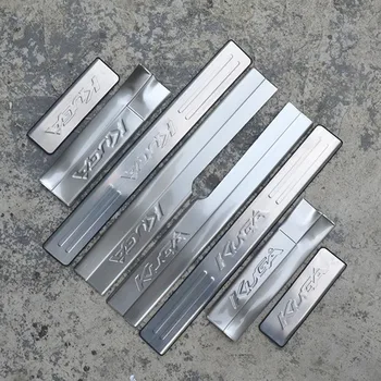 

8PCS High quality stainless steel internal Scuff Plate / Door Sill car styling For 2013-2017 Ford kuga (inside + outside)