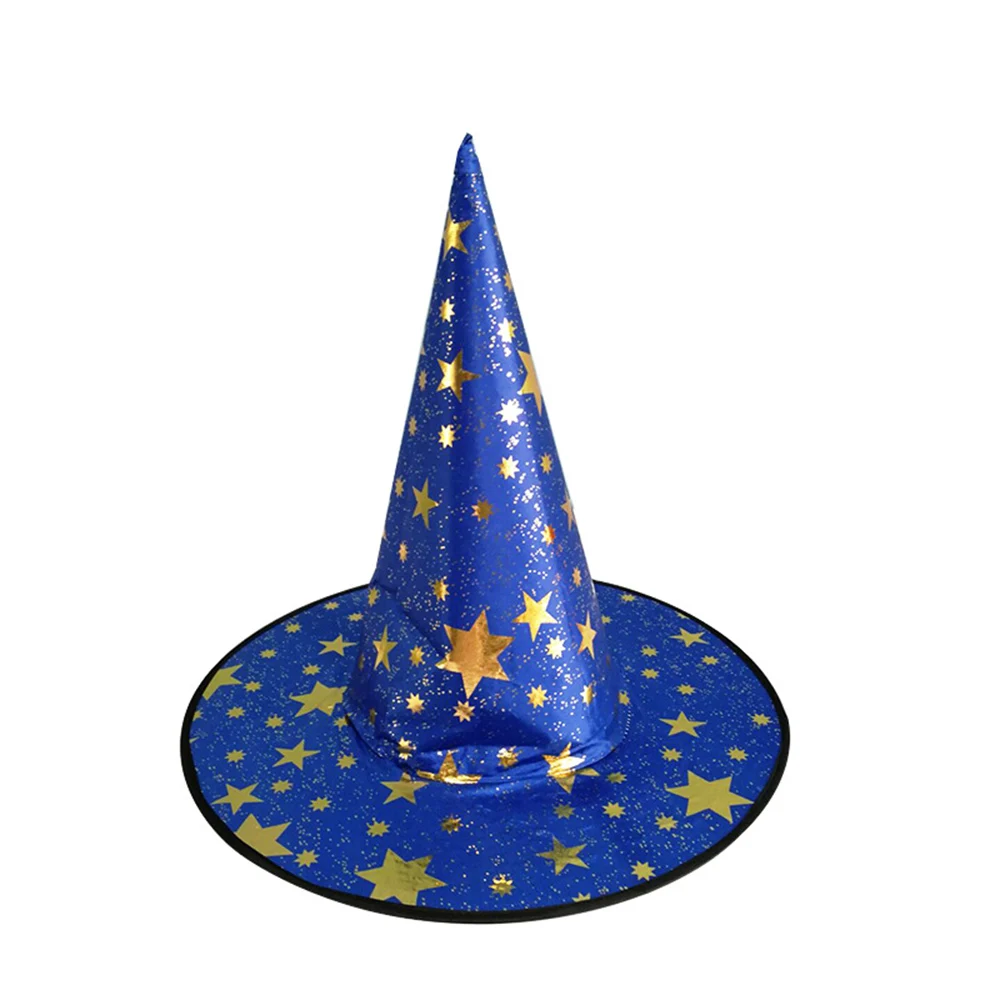 Новинка года; шапка ведьмы для взрослых и детей; остроконечная Кепка для костюмированной вечеринки; аксессуары для костюма на Хэллоуин; черные вечерние головные уборы для Хэллоуина - Цвет: blue