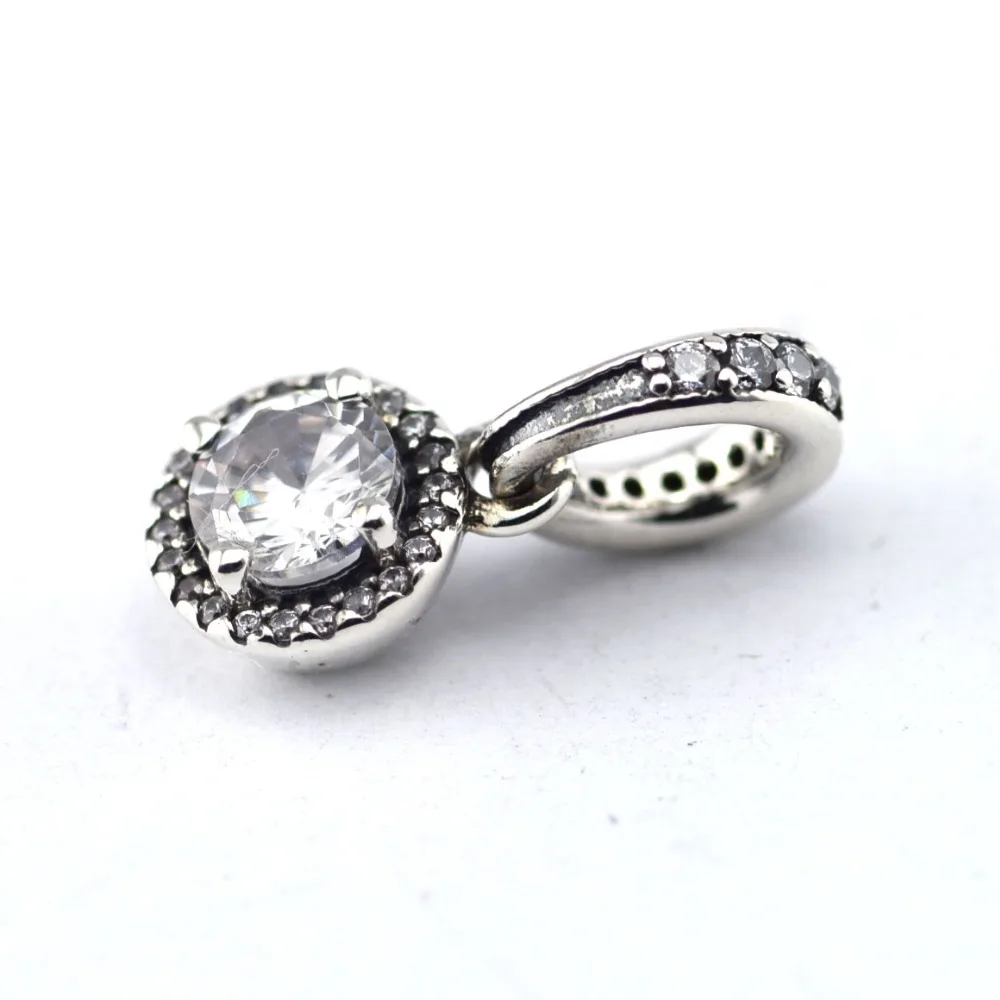 Classic Elegance Charms 100 925 Sterling Silver Clear Cz Pendants Fit