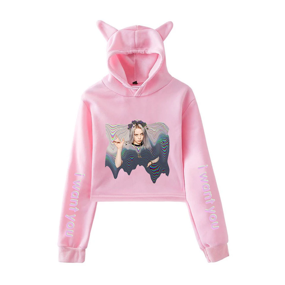billie eilish hoodie pink