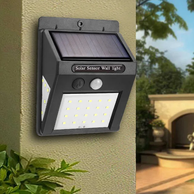 

20/30LEDS Solar Rechargeable LED Solar light Bulb Outdoor LED Street Light Garden lamp Decoration PIR Motion Sensor Wall light