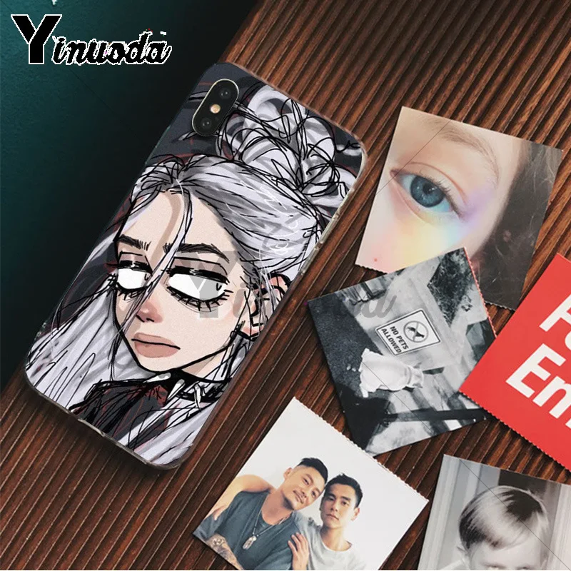 Yinuoda Billie Eilish 13 Девушка ТПУ чехол для телефона оболочка для Apple iPhone 8 7 6 6S Plus X XS MAX 5 5S SE XR Чехлы для мобильных телефонов